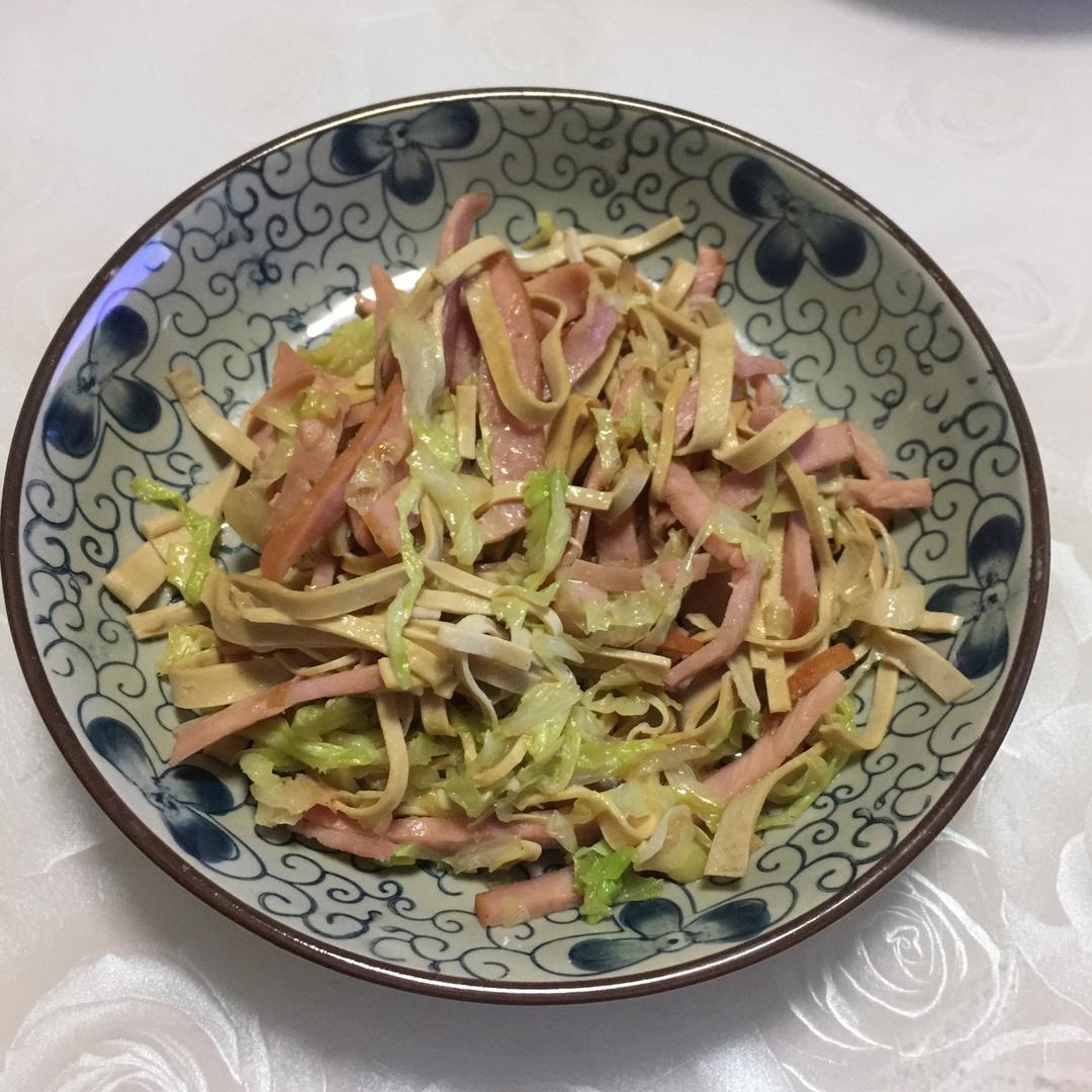 大白菜炒豆皮