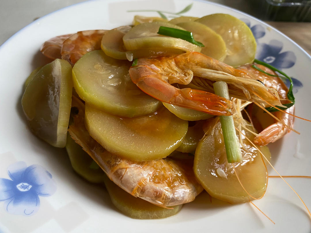 鲜到掉眉毛的夜开花煮虾干🦐