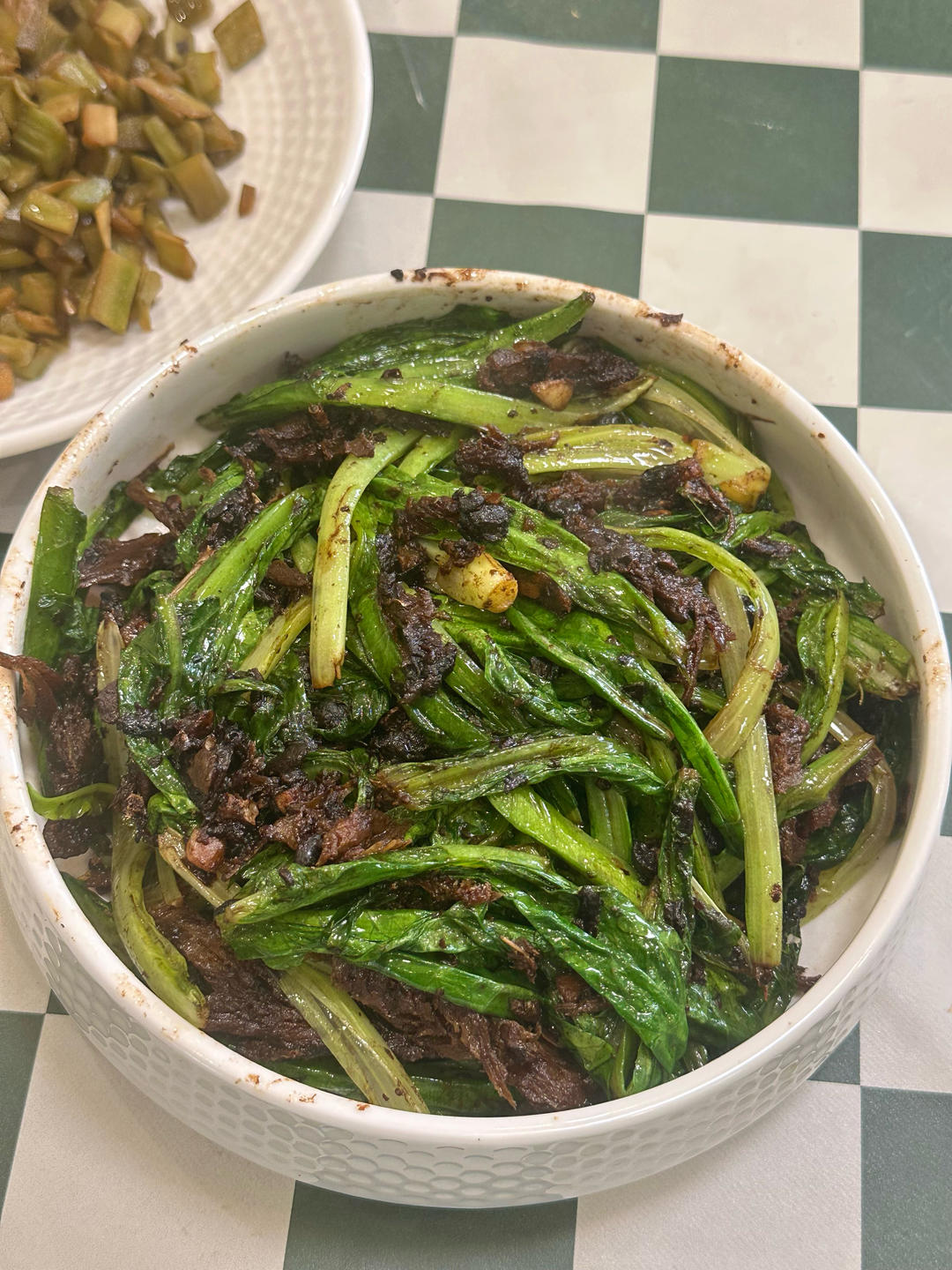 豆豉鲮鱼油麦菜