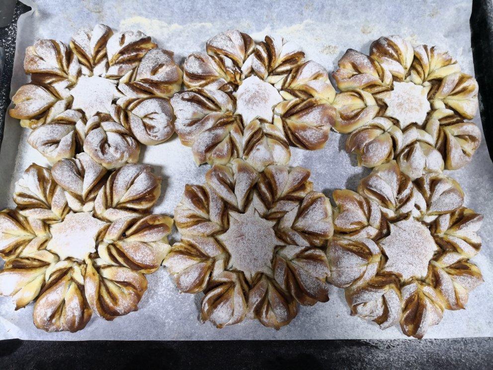 圣诞巧克力雪花面包