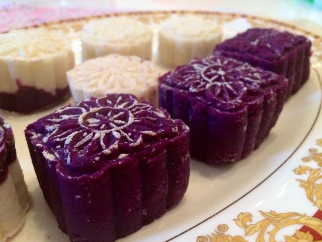 紫薯、山药月饼（豆沙、枣泥馅）的做法
