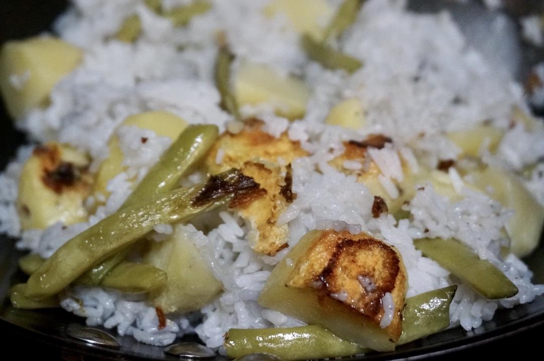 四季豆马铃薯箜饭