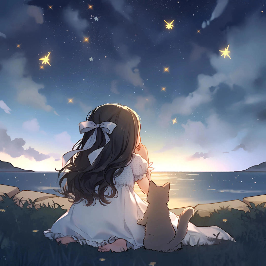 星星枕在云里