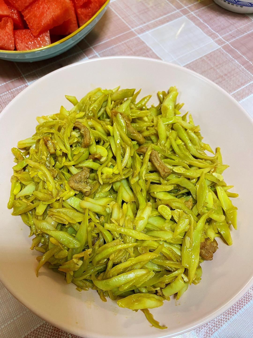 清淡可口的「芸豆丝炒肉」
