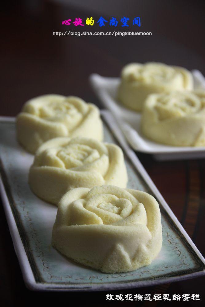 绽放的玫瑰花——玫瑰榴莲轻乳酪蛋糕的做法
