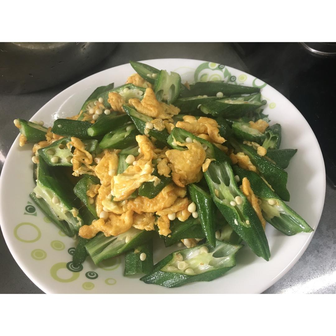 秋葵炒鸡蛋