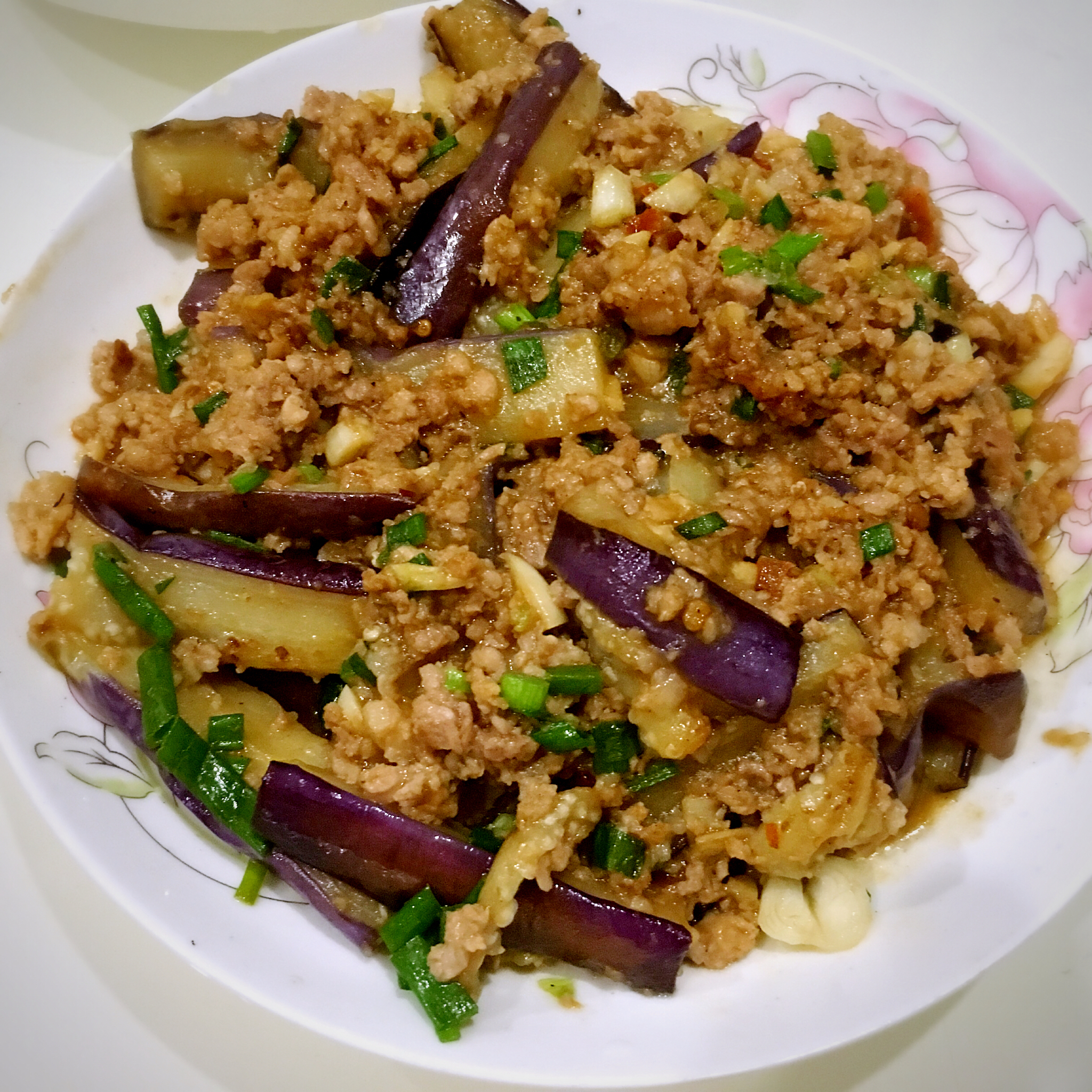 红烧肉沫茄子