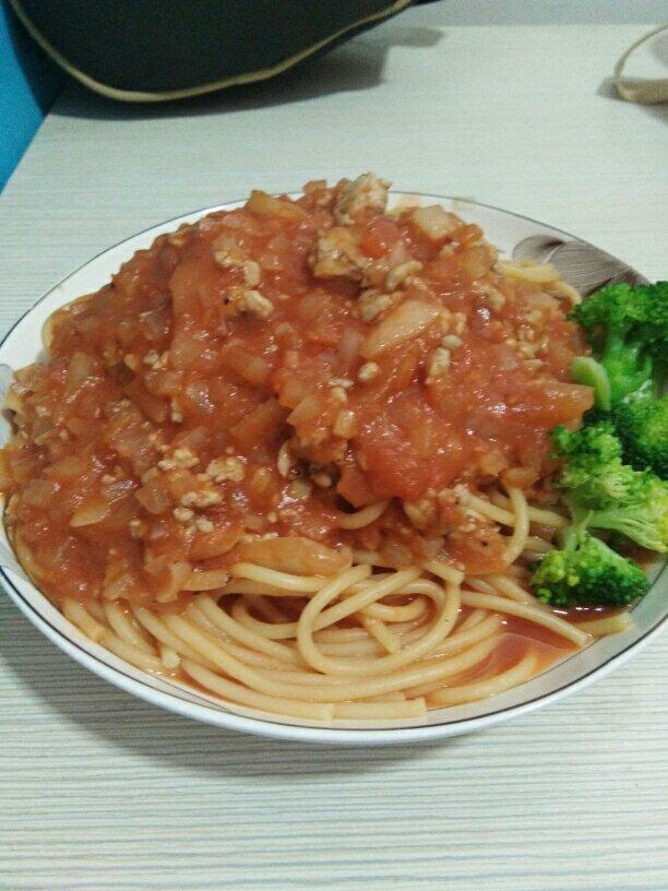 （完胜必胜客的）番茄肉酱意大利面～