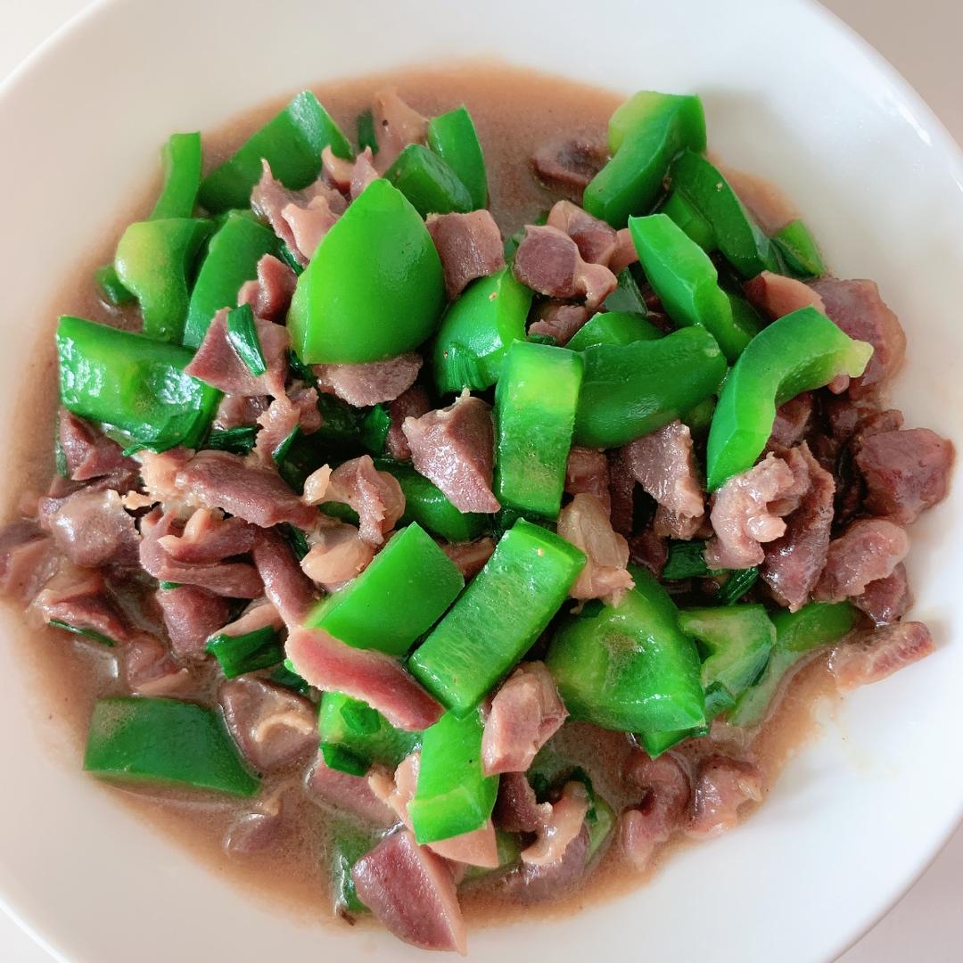 青椒炒鸭胗