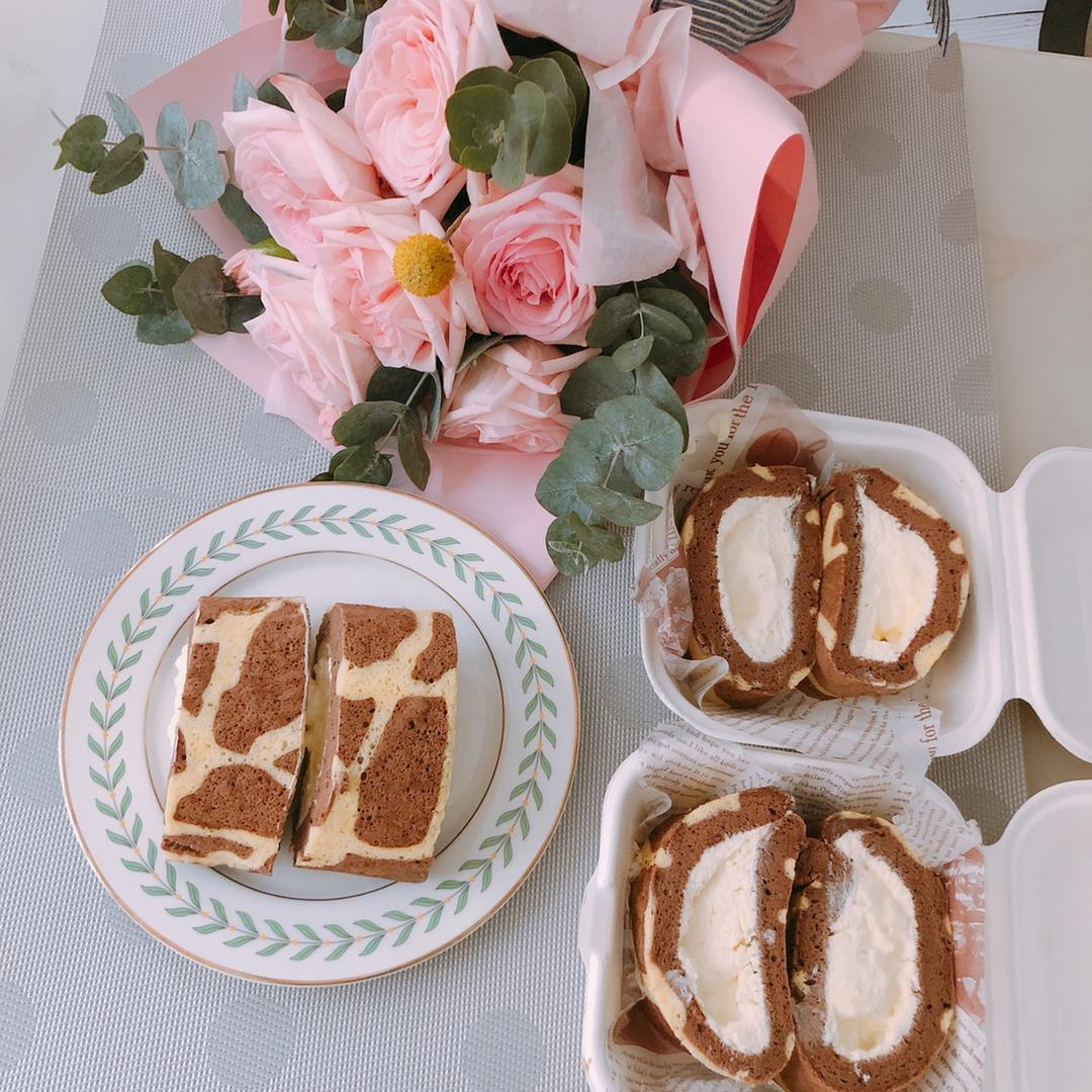 超萌长颈鹿蛋糕卷