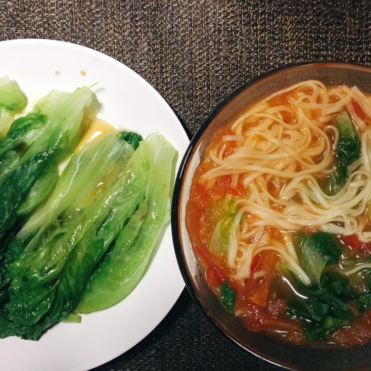 小煮锅之番茄生菜面的做法