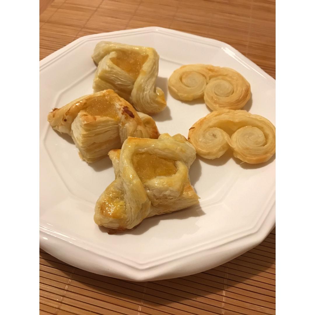 基础千层酥皮做法--附果酱酥、风车酥、蝴蝶酥和羊角酥整形