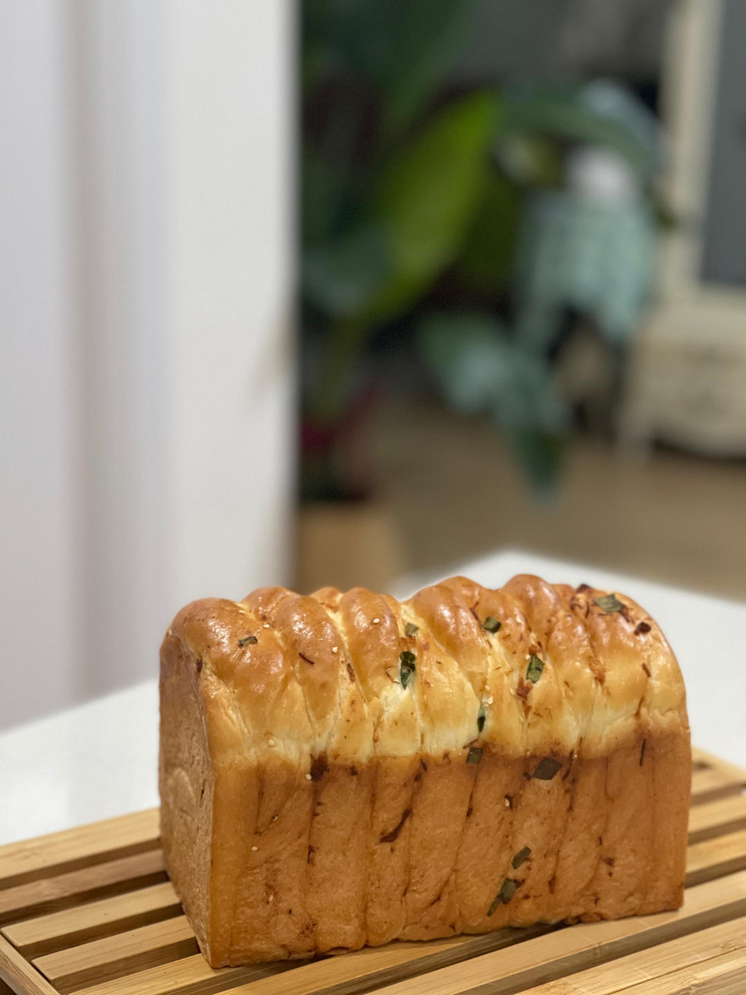 香葱肉松手撕吐司