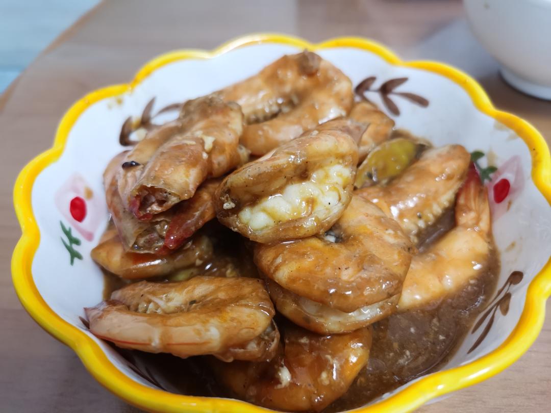 芥末大虾🦐好吃到舔手指