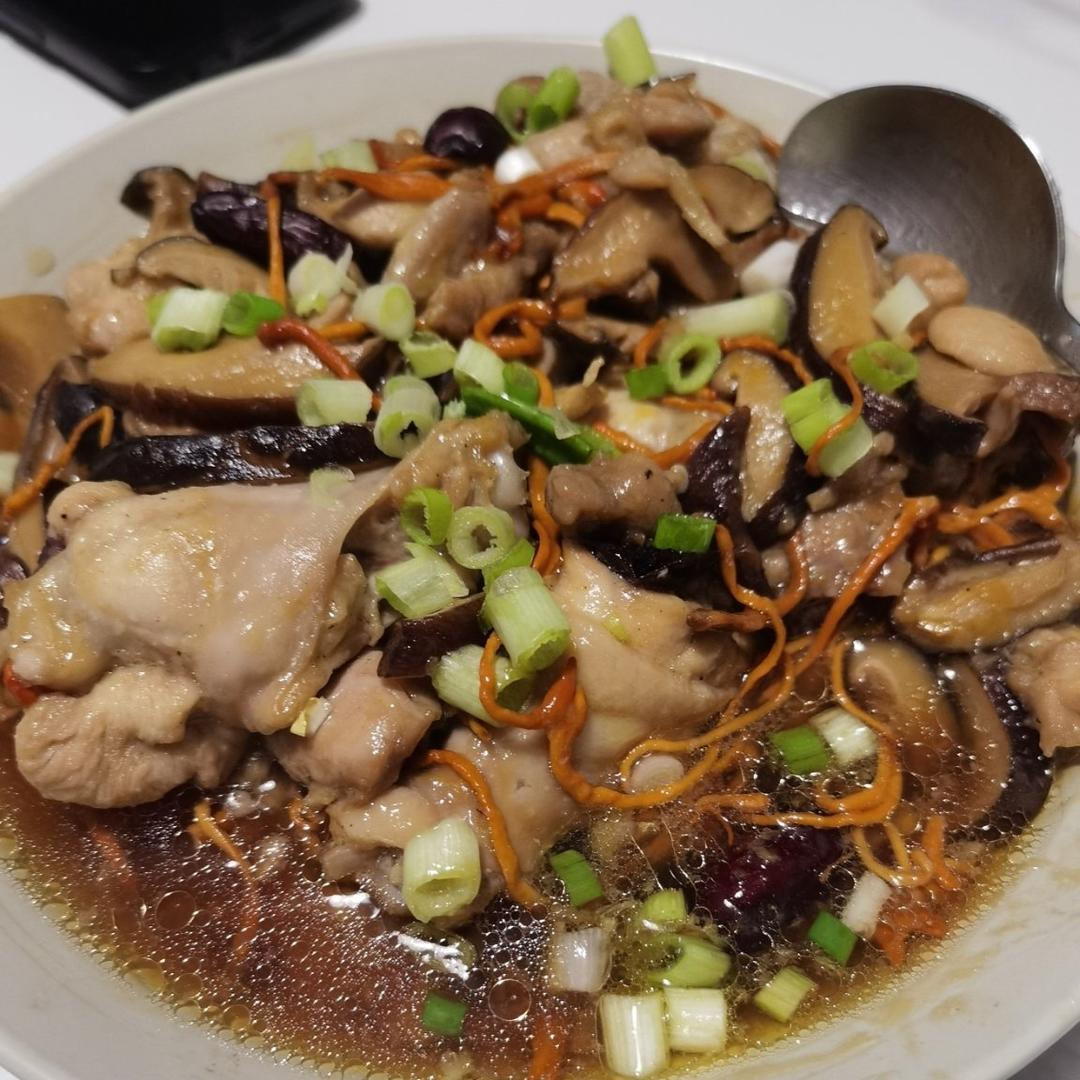 虫草花蒸鸡｜0失败的营养菜，非常适合做给女朋友加餐！