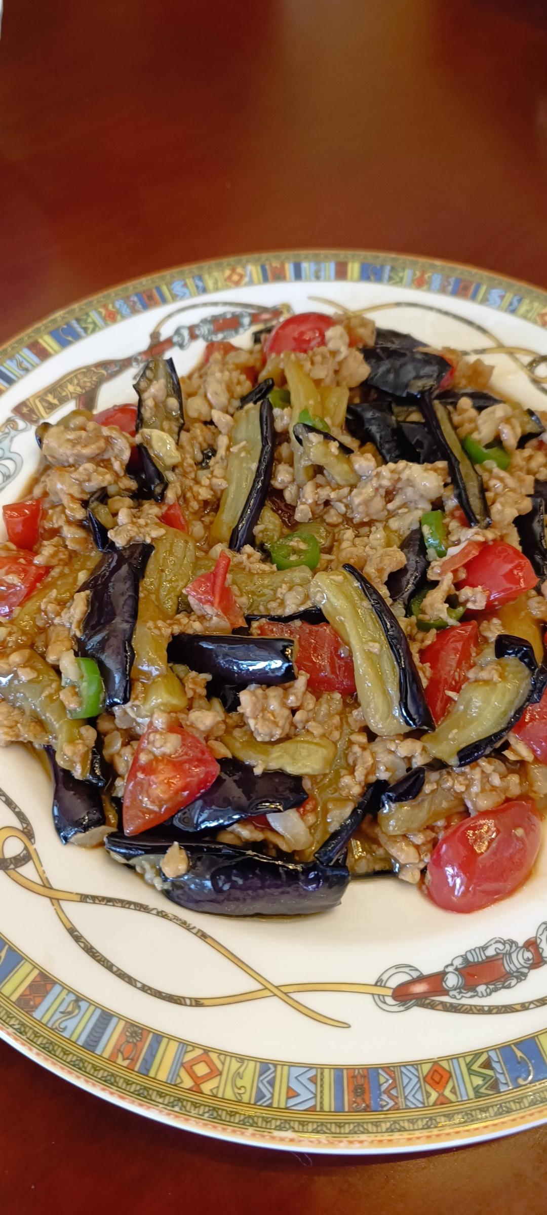红烧肉沫茄子