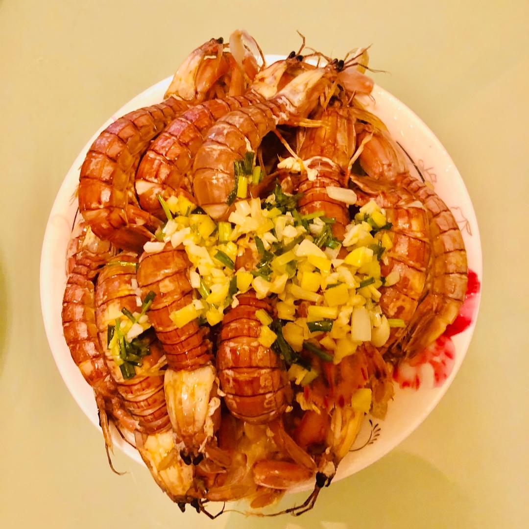 橙色节拍做的椒盐富贵虾
