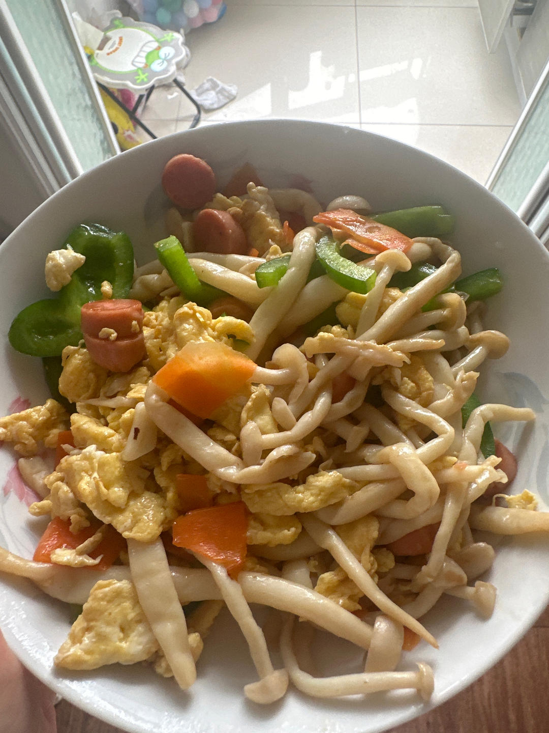 白玉菇炒火腿