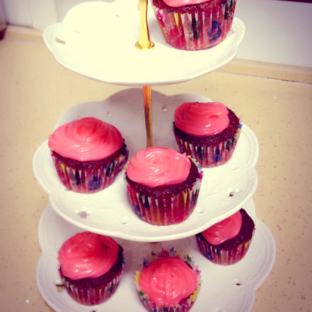 传统红丝绒杯子蛋糕（极软无泡打粉）Red velvet cupcake