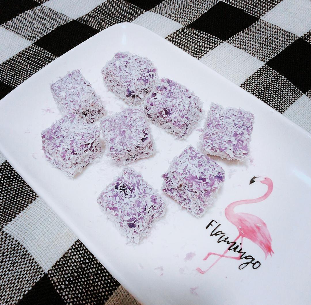 Q弹紫薯牛奶小方