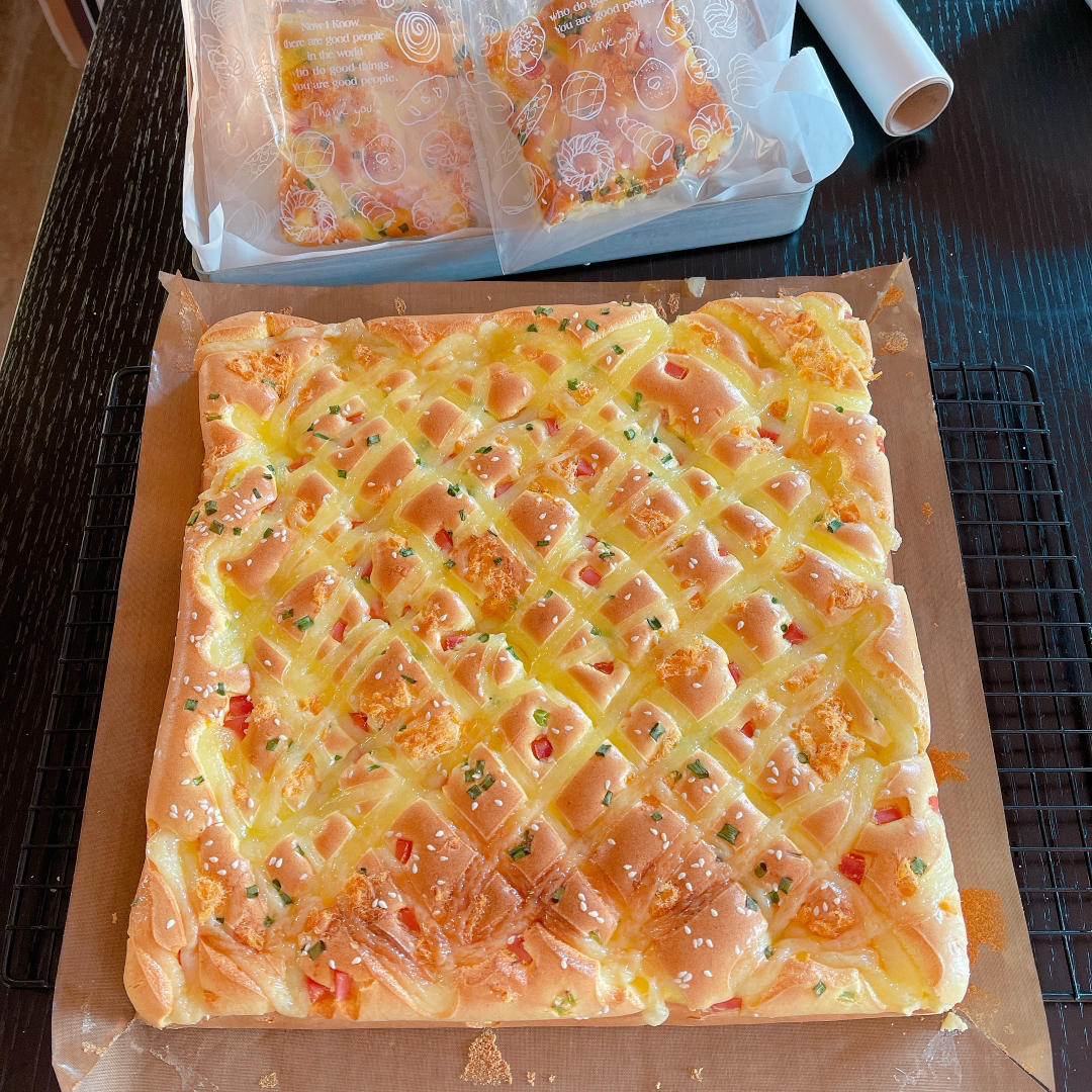 香葱肉松火腿蛋糕（不用水浴也可以超级嫩！）