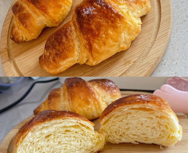 适合新手的可颂🥐做法|无需反复折叠👩🏻🍳外层松脆🤩早餐的不二选择的做法