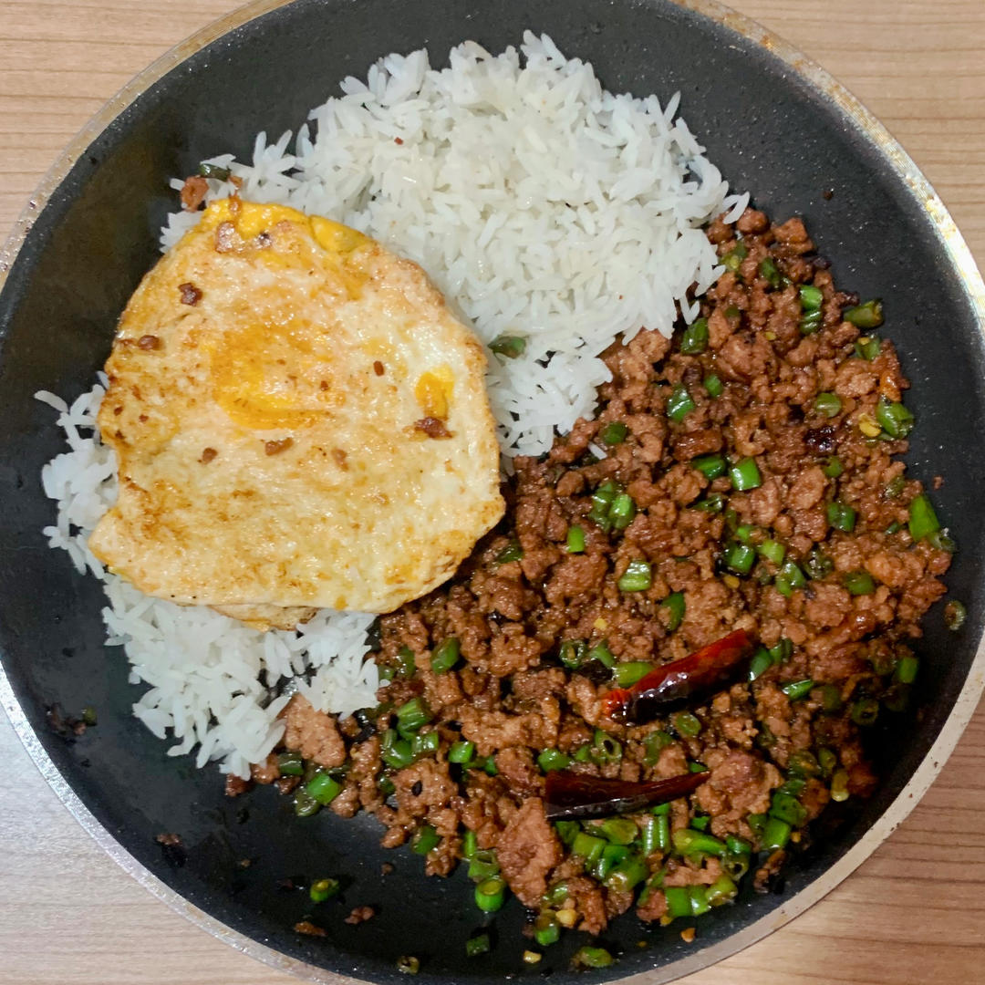 肉沫豆角下饭菜