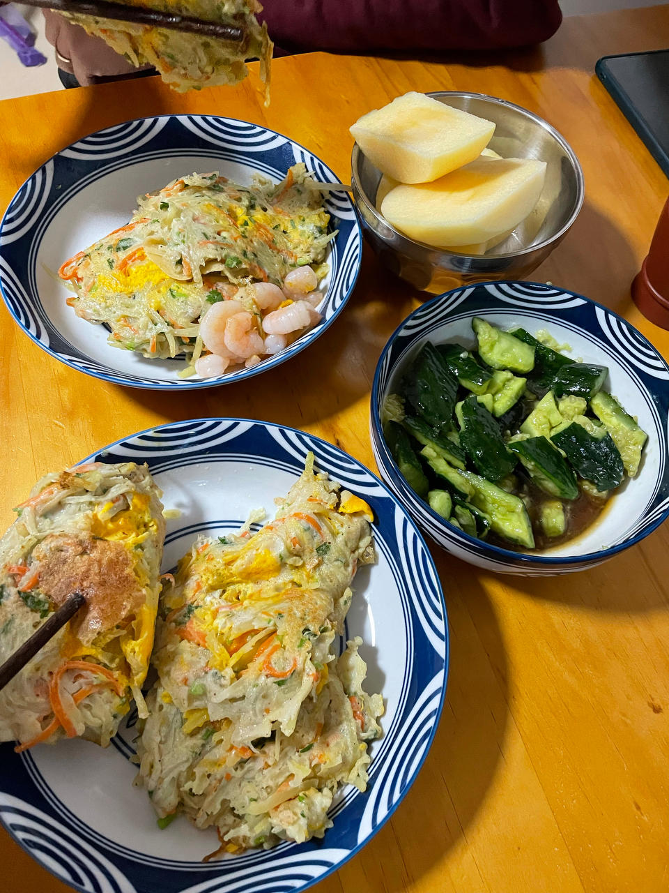 大学食堂的回忆-快手早餐土豆丝鸡蛋鸡蛋饼