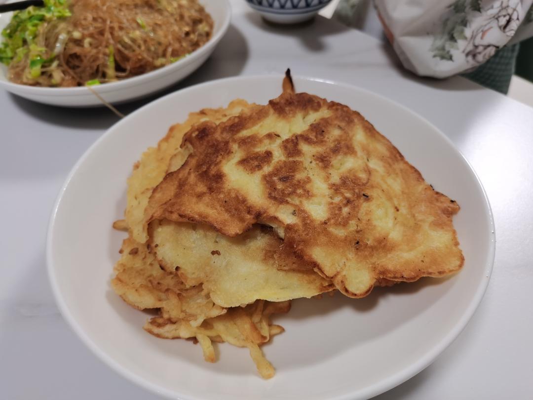土豆丝鸡蛋饼