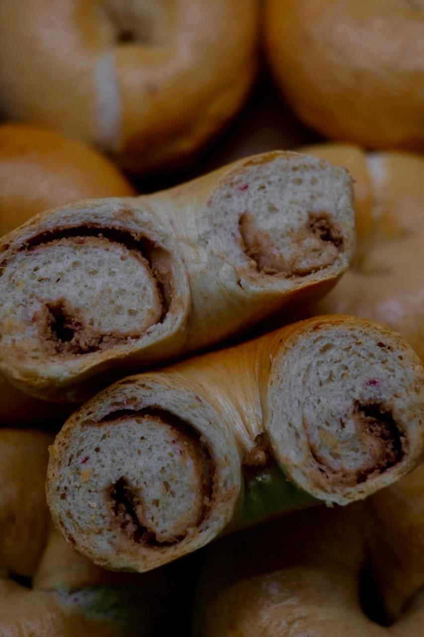 玫瑰乳酪贝果「黑糖玫瑰贝果」