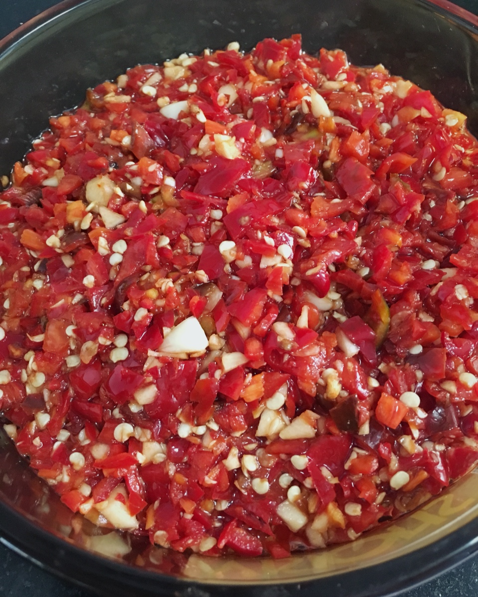 蓝色-58做的自制剁椒