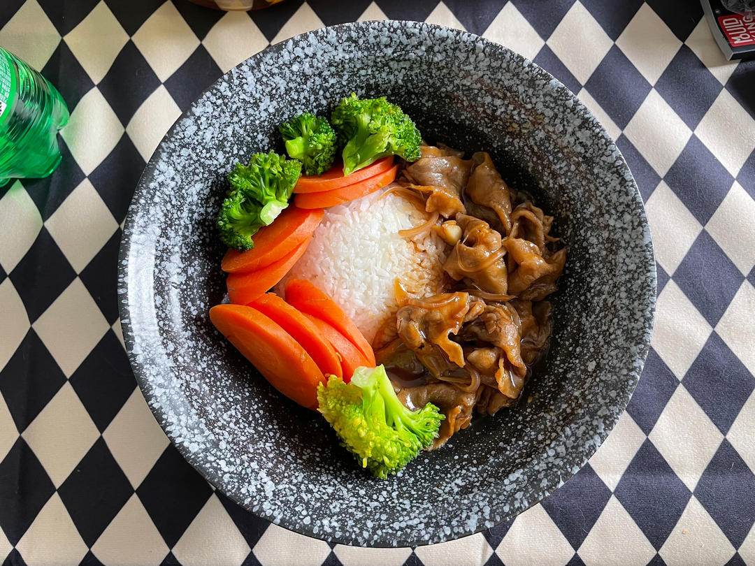 日式照烧肥牛                              模仿吉野家牛肉饭的牛肉版     自制家常照烧酱汁