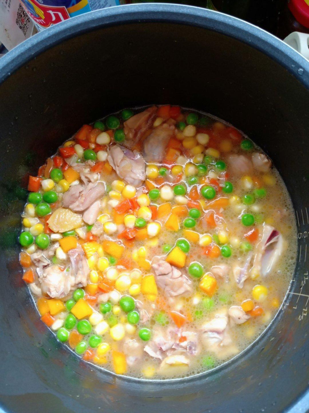 土豆胡萝卜鸡肉焖饭