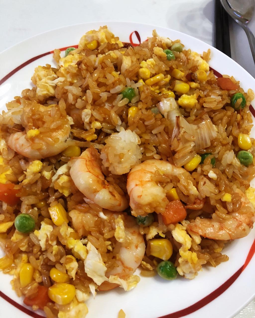 kai琳做的鲜虾炒饭