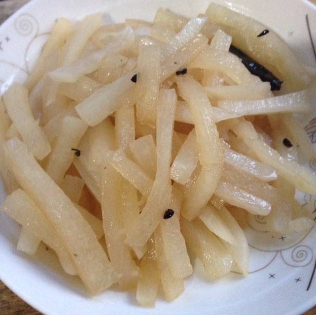 rice,做的素焖白萝卜条