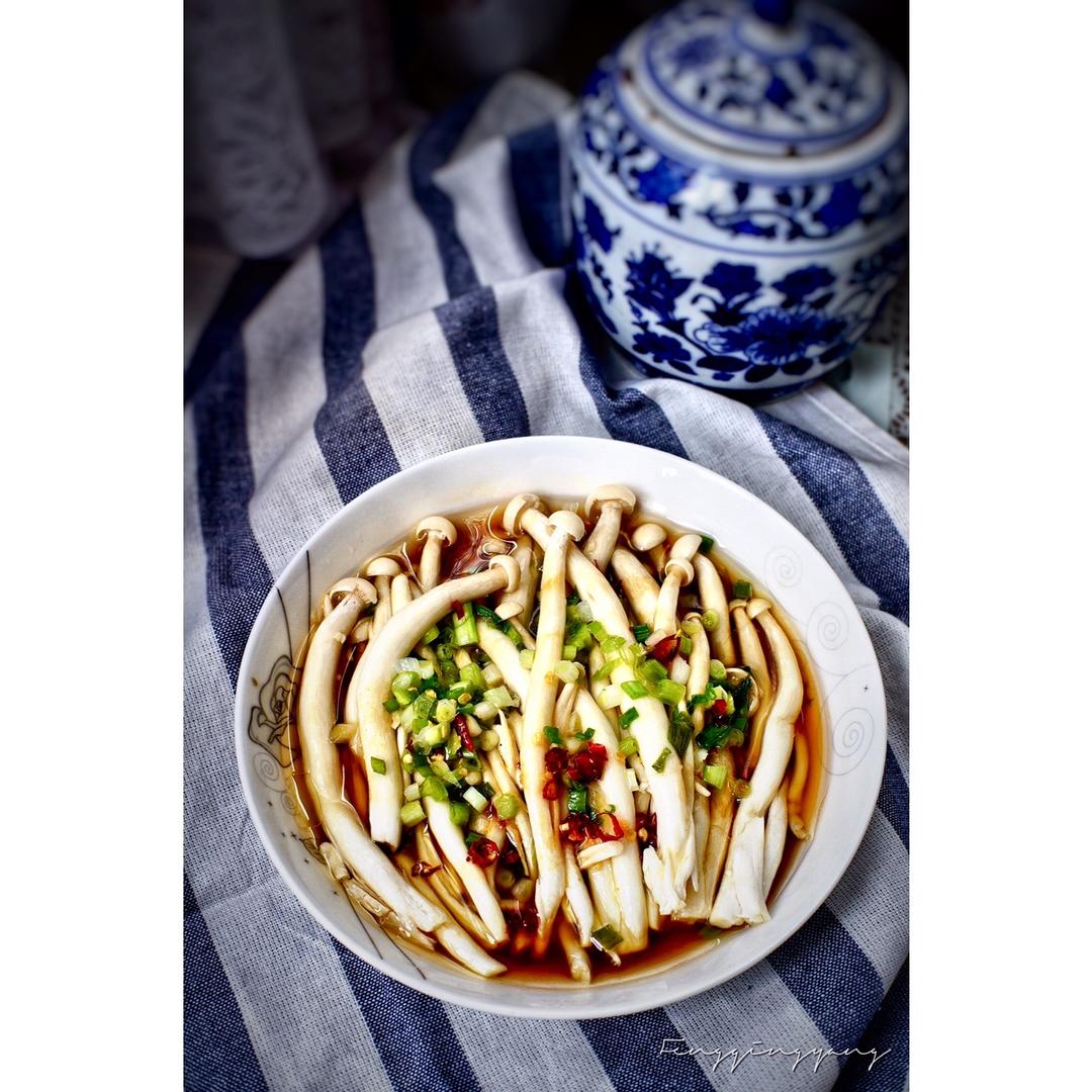 风清扬cdm做的葱油白玉菇海鲜菇微波炉快手版