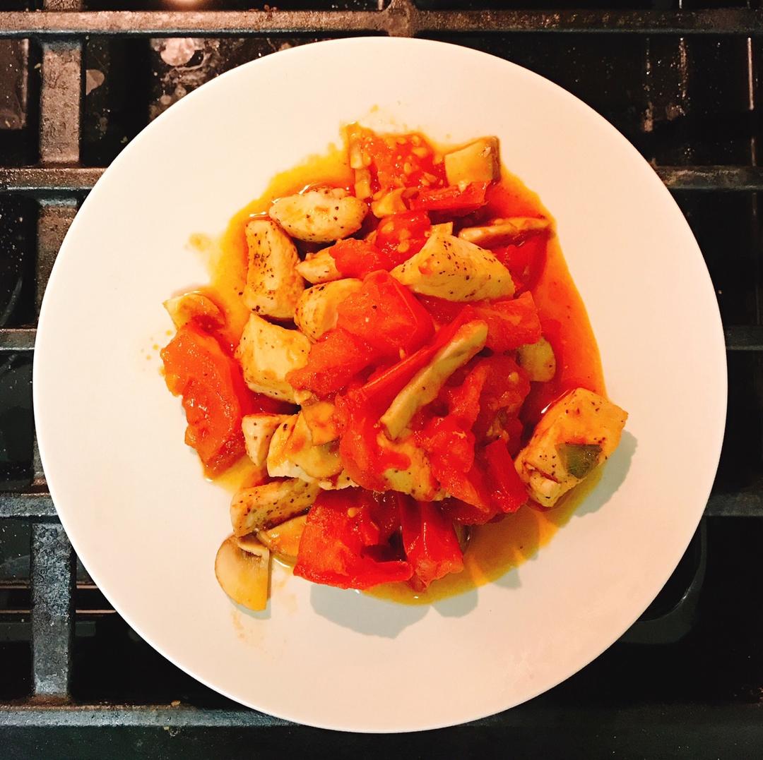 番茄炖鸡胸丨健康·三餐