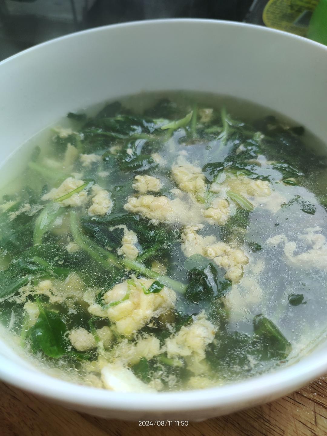 鸡毛菜蛋汤