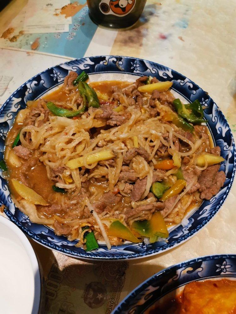 白萝卜丝炒牛肉