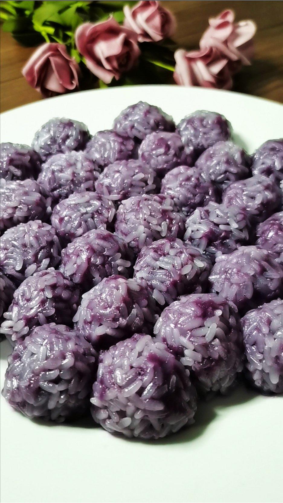 紫薯糯米丸子