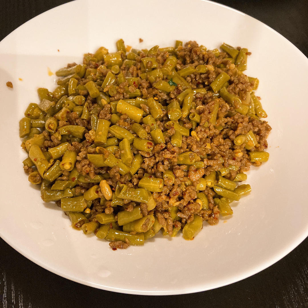 酸豆角炒肉末