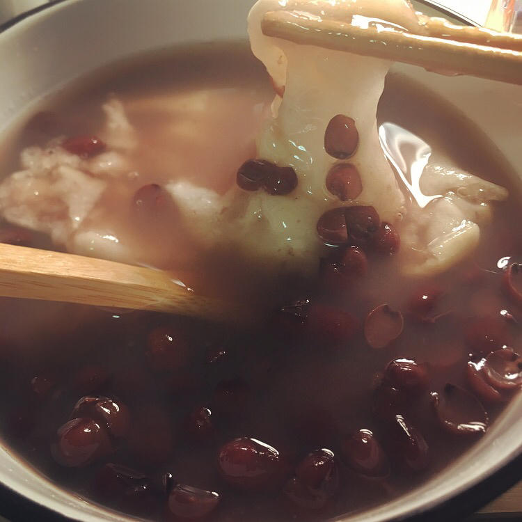 烤年糕红豆汤