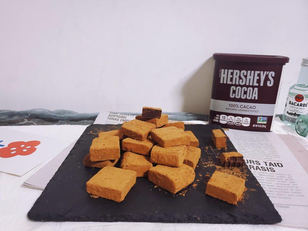 用可可粉做生巧