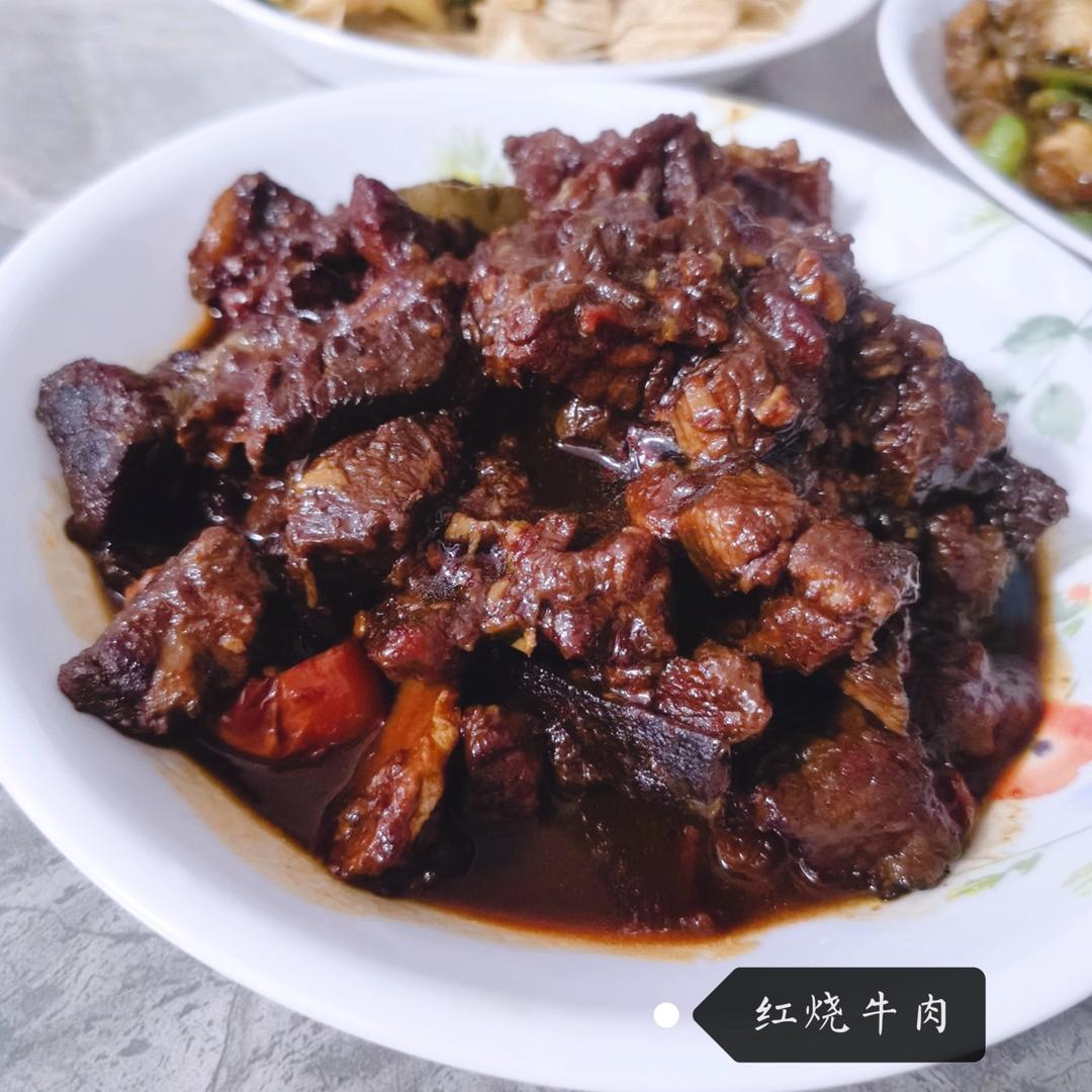 最简单下饭的红烧牛肉，牛腩牛肋条牛上脑做出来都爆香，太好吃了！