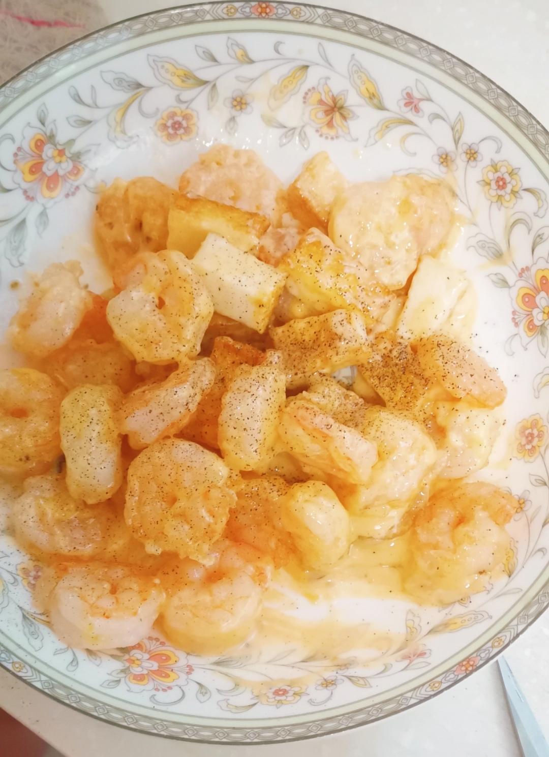 直流口水！制作简单的甜辣芥末虾球