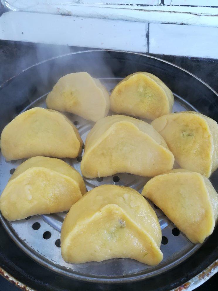 玉米面蒸饺素萝卜馅
