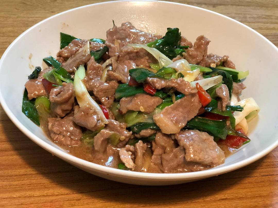 牛肉炒青蒜