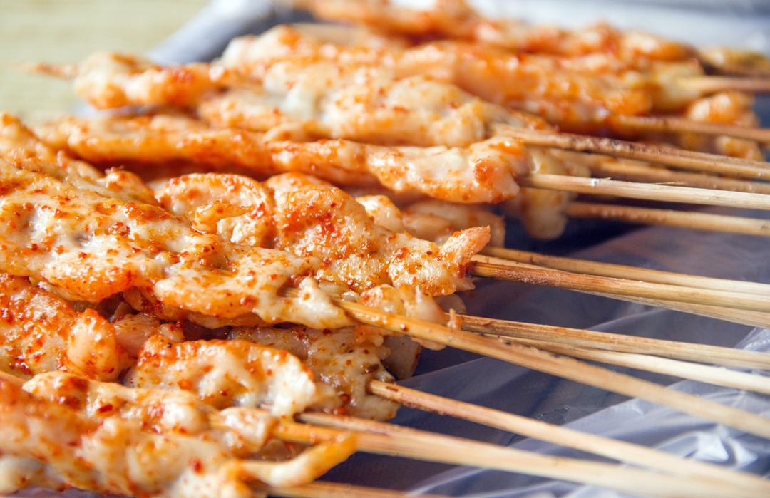 ccc890做的尽量还原的马来沙爹鸡肉串(味道浓浓)