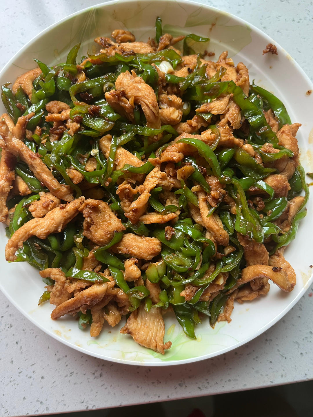 巨好吃的青椒炒鸡胸肉丝，超下饭