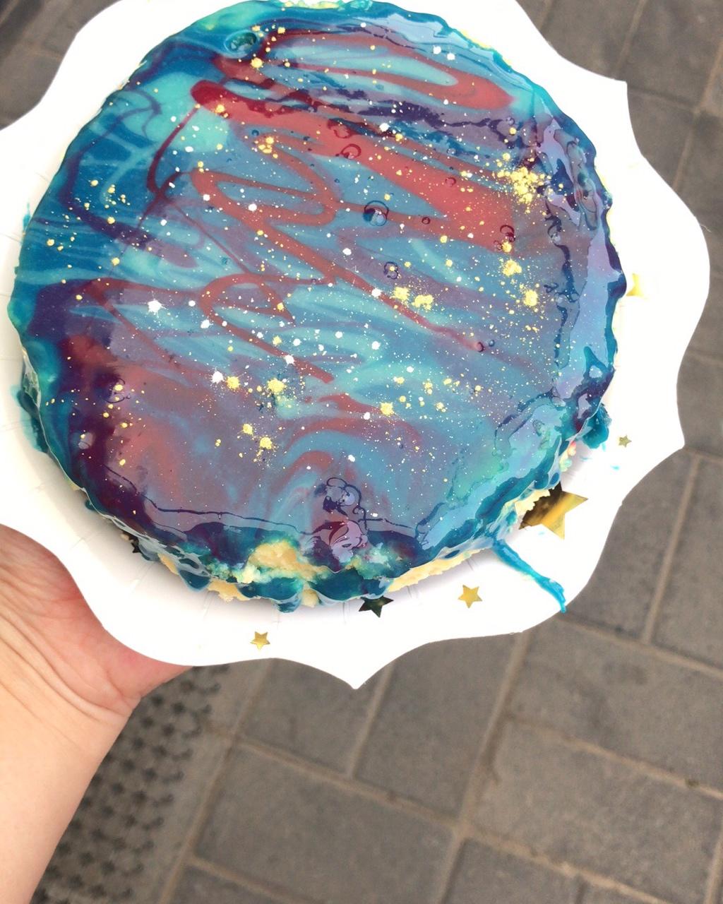 ［梦幻星空慕斯蛋糕］镜面蛋糕